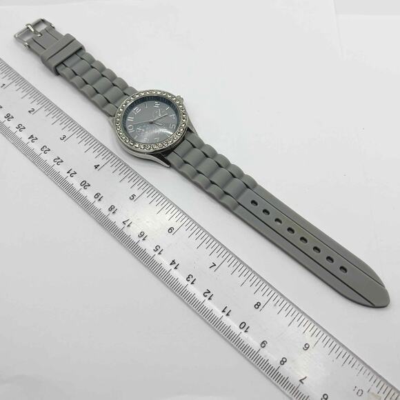 Gray & Silver Crystal Men’s Watch - Picture 4 of 5